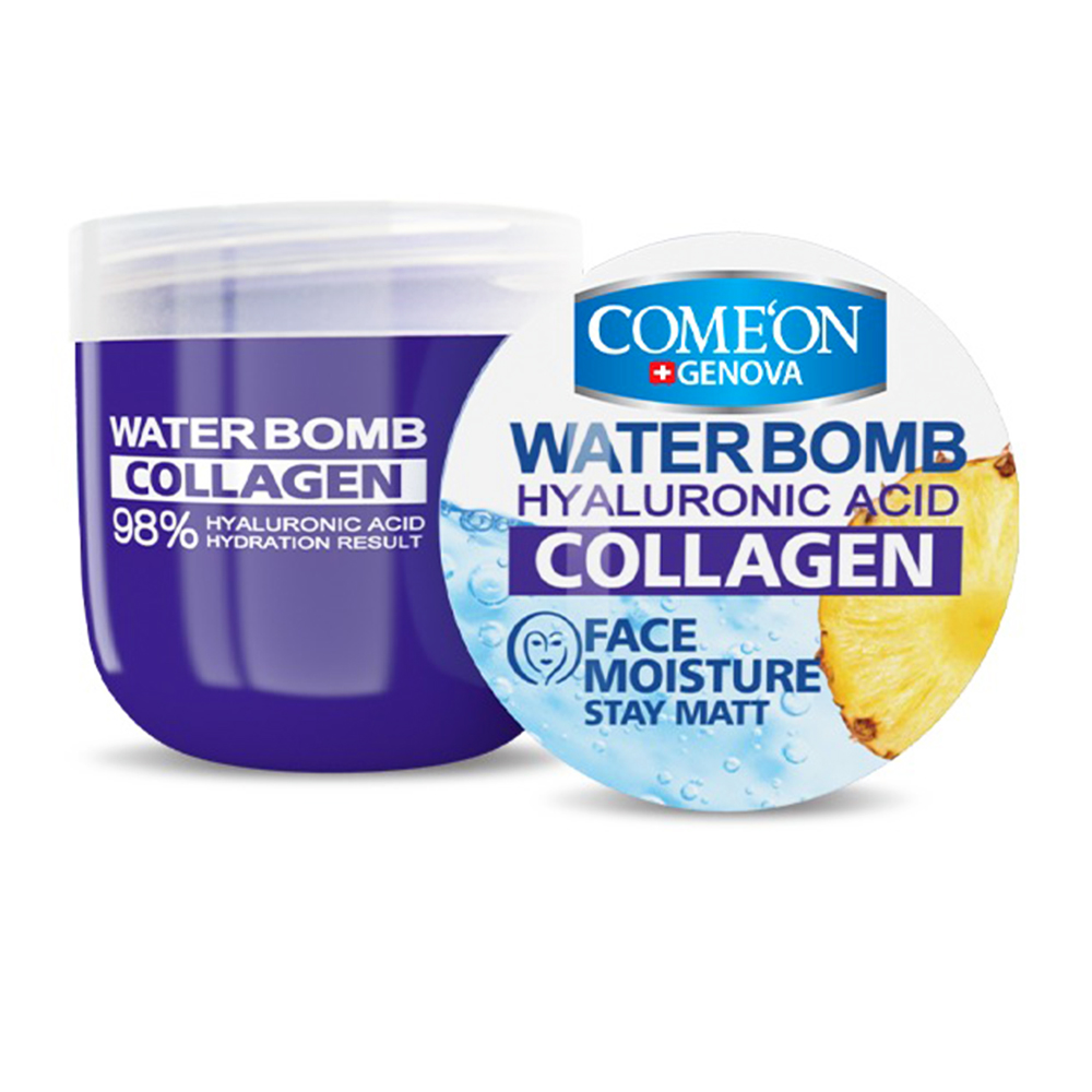 Comeon Face Moisture Water Bomb With Hyaluronic Acid & Collagen 200 ml کرم بمب آبرسان صورت کامان حاوی کلاژن حجم 200 میل