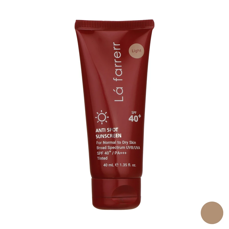 کرم ضد آفتاب ضد لک رنگی ۰۱ روشن SPF 40 لافارر پوست خشک و معمولی ۴۰میل کرم ضد آفتاب ضد لک رنگی ۰۱ روشن SPF 40 لافارر پوست خشک و معمولی ۴۰میل