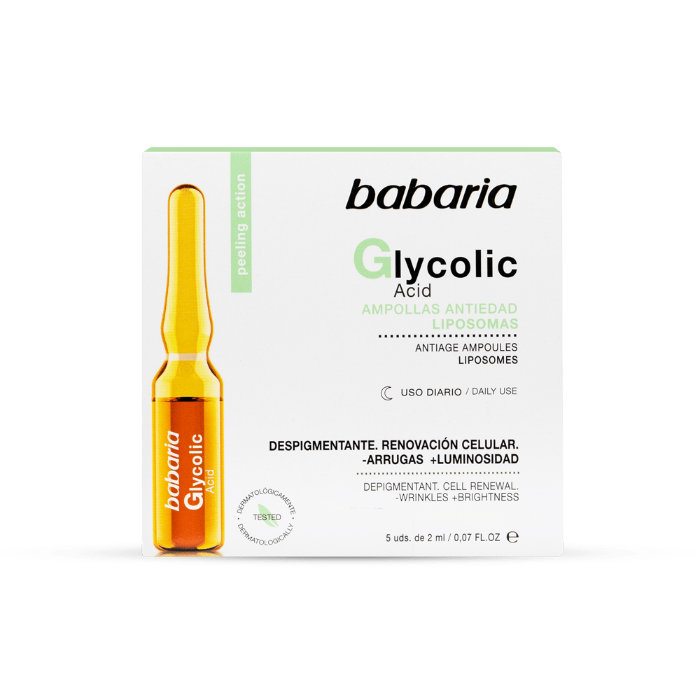 Babaria Glycolic Acid Antiage Ampoules ویال (آمپول) جوان کننده گلیکولیک اسید باباریا
