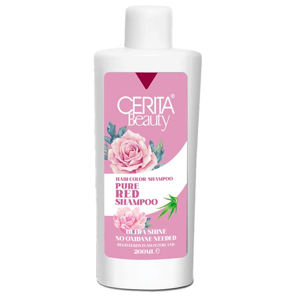 Cerita Hair Color Shampoo Pure Red شامپو رنگساژ قرمز سریتا