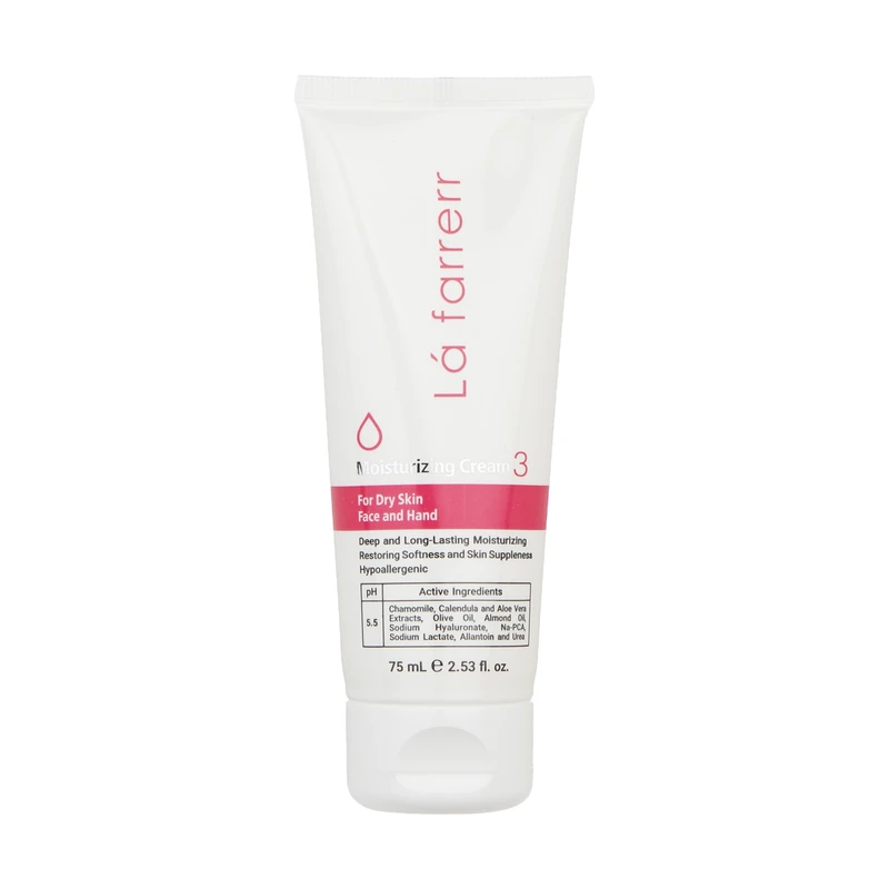 Lafarrerr Face and Hand Moisturizing Cream for Dry Skin کرم آبرسان دست و صورت ۳ لافارر پوست خشک