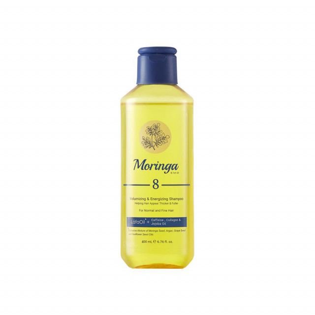 Moringa Emo Volumizing & Energizing Shampoo for Normal & Fine Hair 400ml شامپو حجم دهنده موهای معمولی و نازک مورینگا امو ۴۰۰میل
