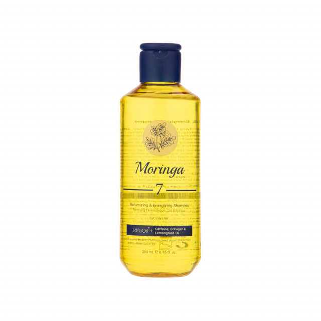 Moringa Emo Volumizing & Energizing Shampoo for Oily Hair 200ml شامپو حجم دهنده موهای چرب مورینگا امو ۲۰۰میل