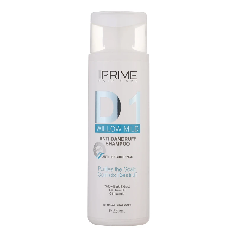 Prime D1 Willow Mild Anti Dandruff Shampoo شامپو ضد شوره ملایم D1 پرایم