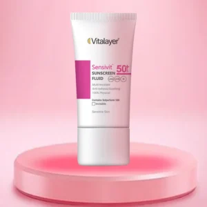 فلوئید ضد آفتاب SPF 50 سنسیویت ویتالیر ۵۰میل 1 فلوئید ضد آفتاب SPF 50 سنسیویت ویتالیر
